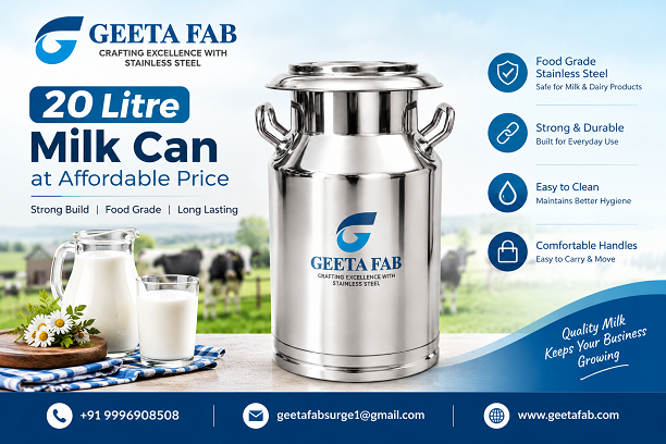 20 Litre Milk Can at Affordable Price | Geeta Fab